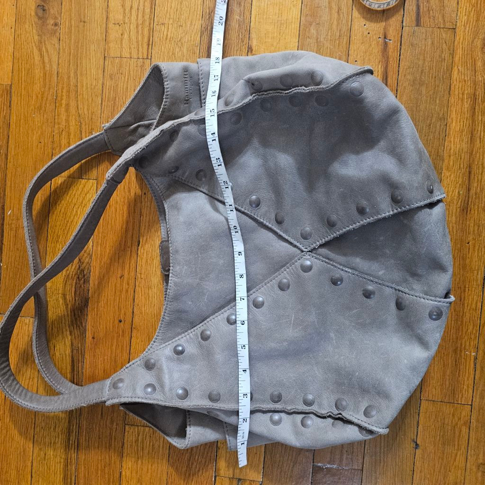 Women's Hammitt Gray Studded Hobo Bag One Size with Red Interior - Picture 9 of 10